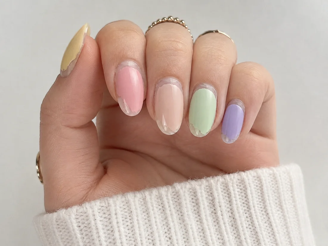 Grown-out chipped gel